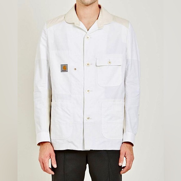 Junya Watanabe MAN X Carhartt Oxford/Canvas Chore Coat Men’s S AD2017 CDG VGC - Picture 2 of 12
